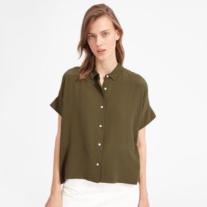 The Clean Silk Short-Sleeve Square Shirt